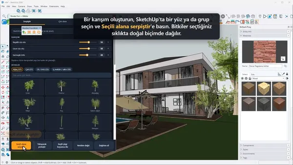 Render Fun’da bir bahçeye bitki serpiştirmek